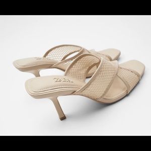 Brand new with tags Zara meshed heeled sandals. Size 10/41
